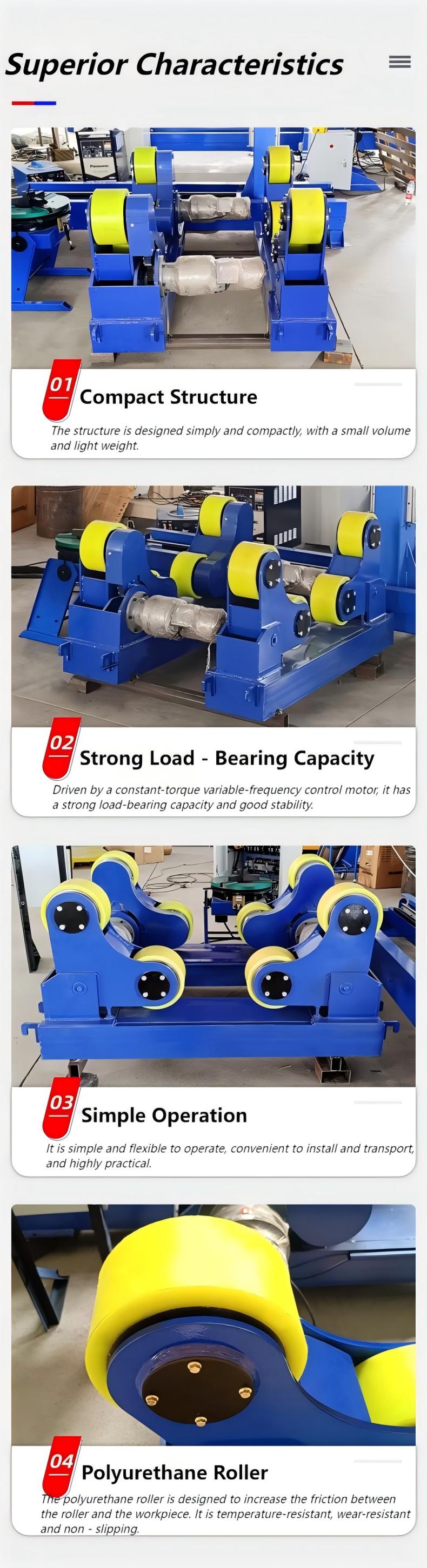 Structural characteristics and advantages of 5-ton self-adjusting welded roller frame